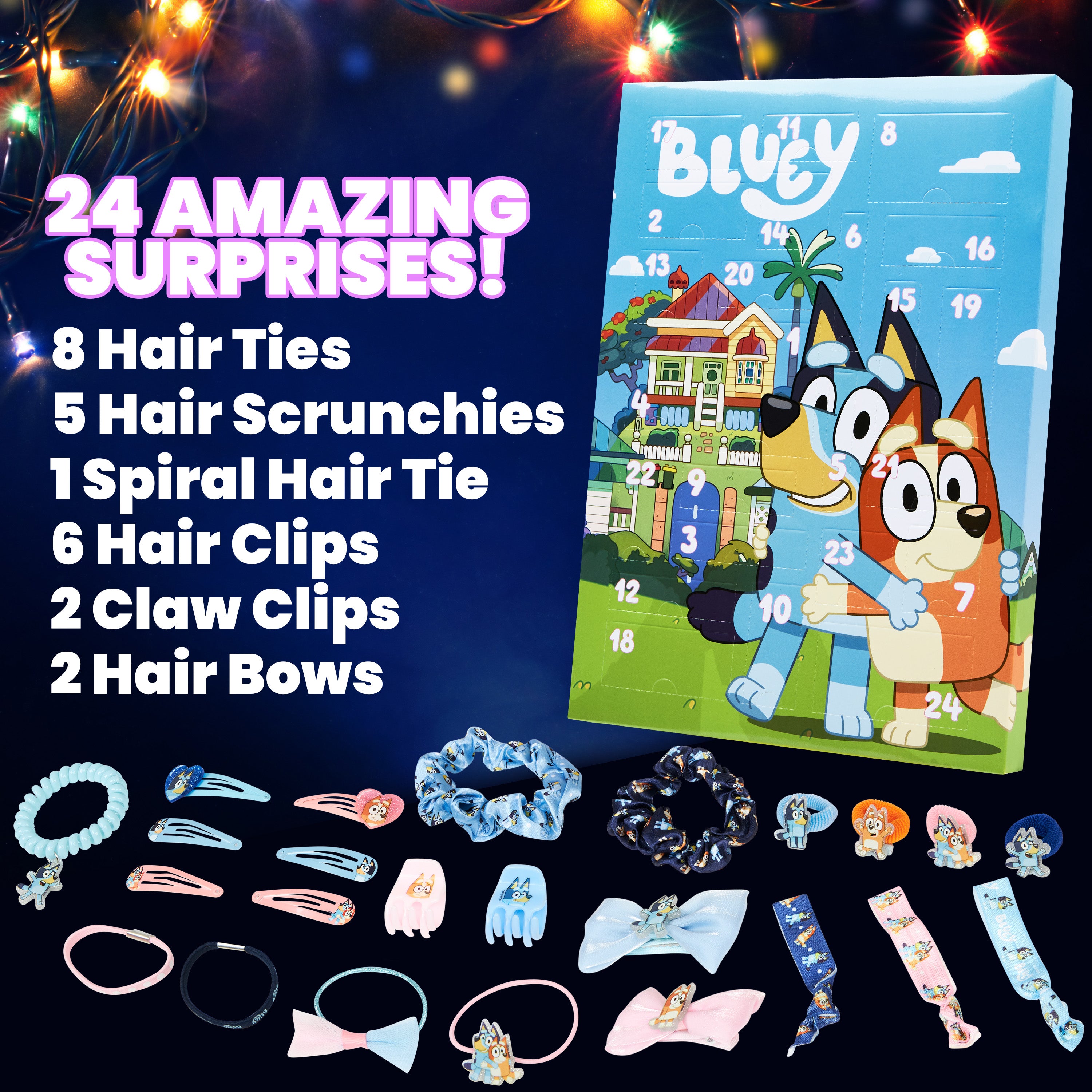 Bluey Advent Calendar 2025, Girls Hair Accessories Countdown Calendar - Get Trend