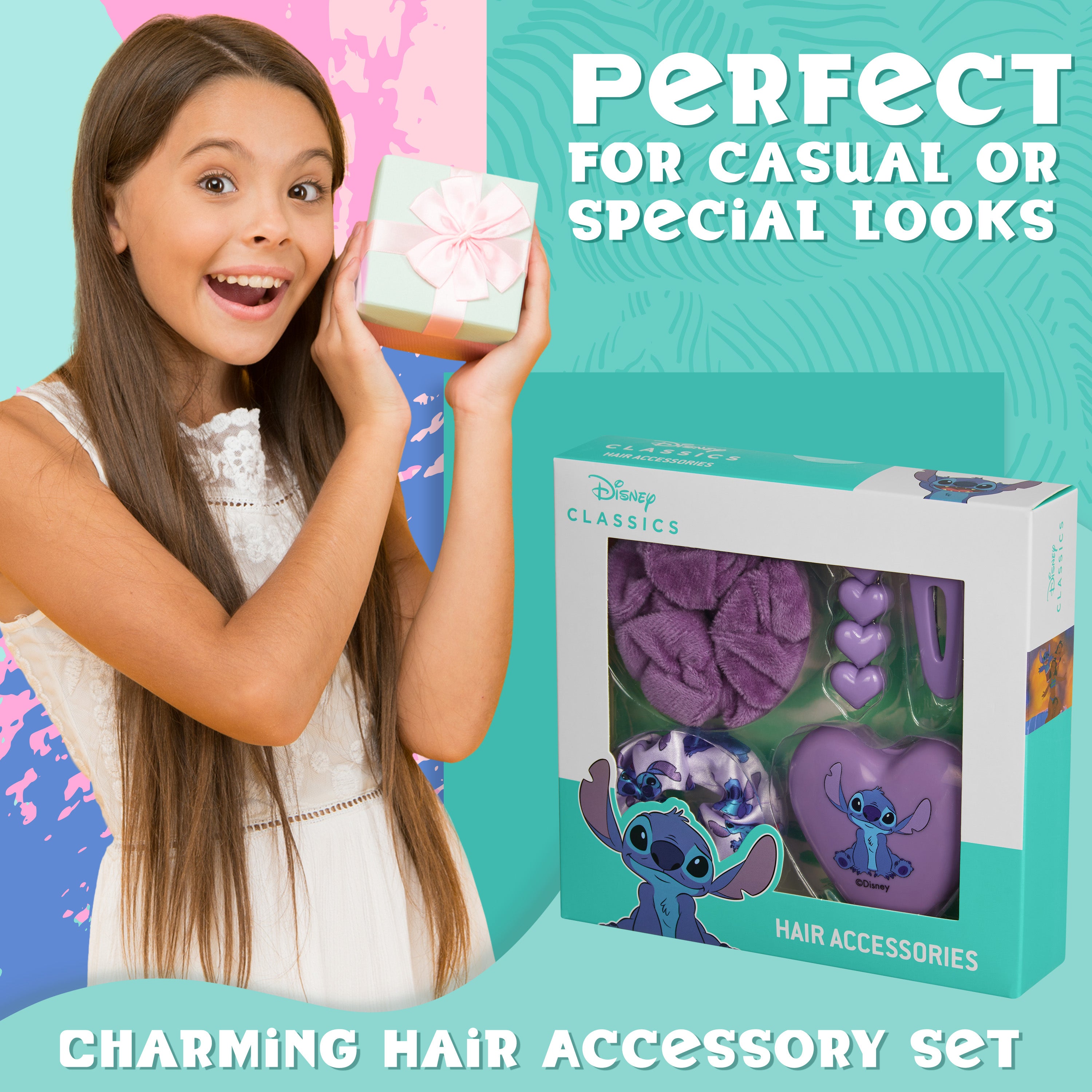 Disney Stitch Hair Clips and Hair Accessories Set Scrunchie Brush - Stitch Gifts - Get Trend