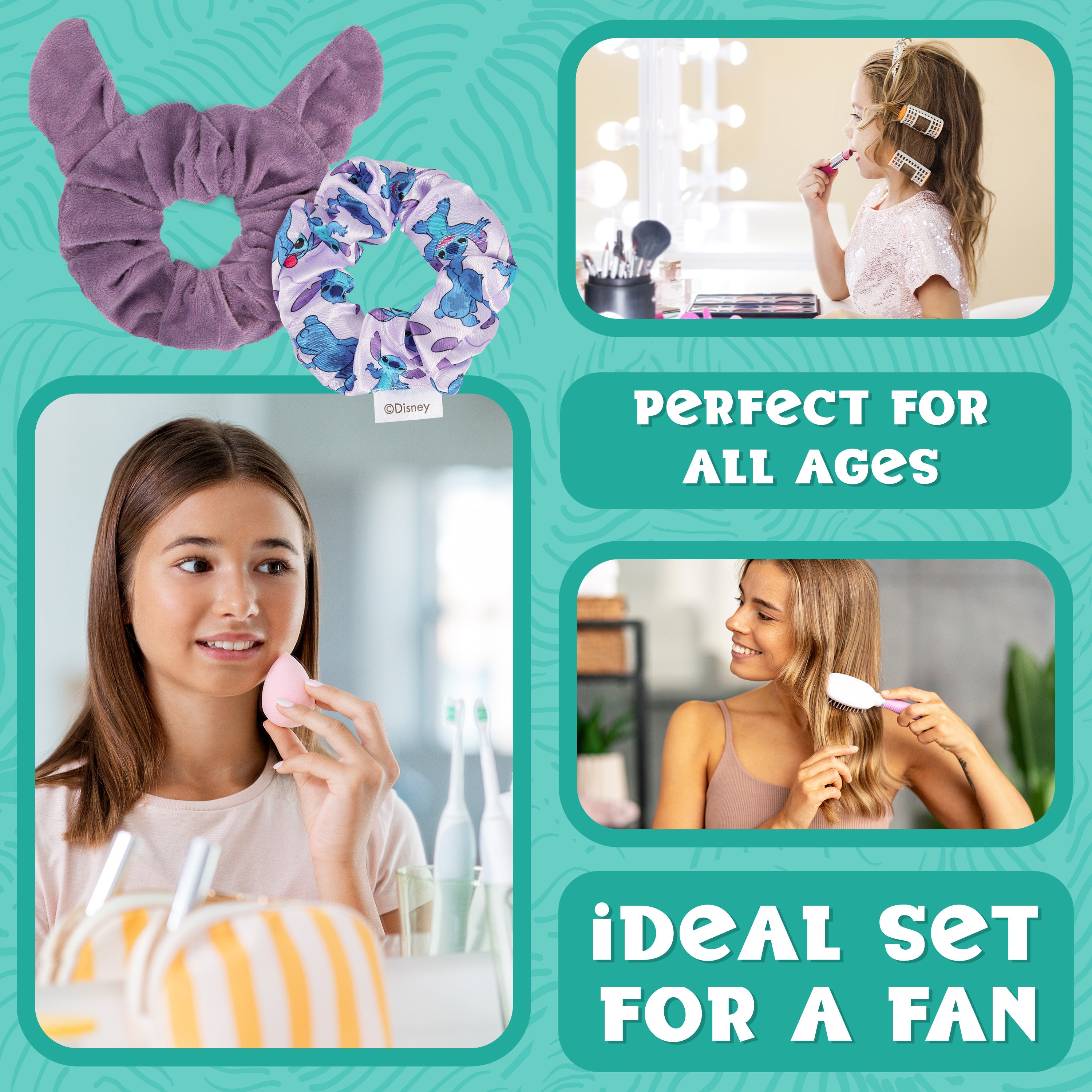 Disney Stitch Hair Clips and Hair Accessories Set Scrunchie Brush - Stitch Gifts - Get Trend