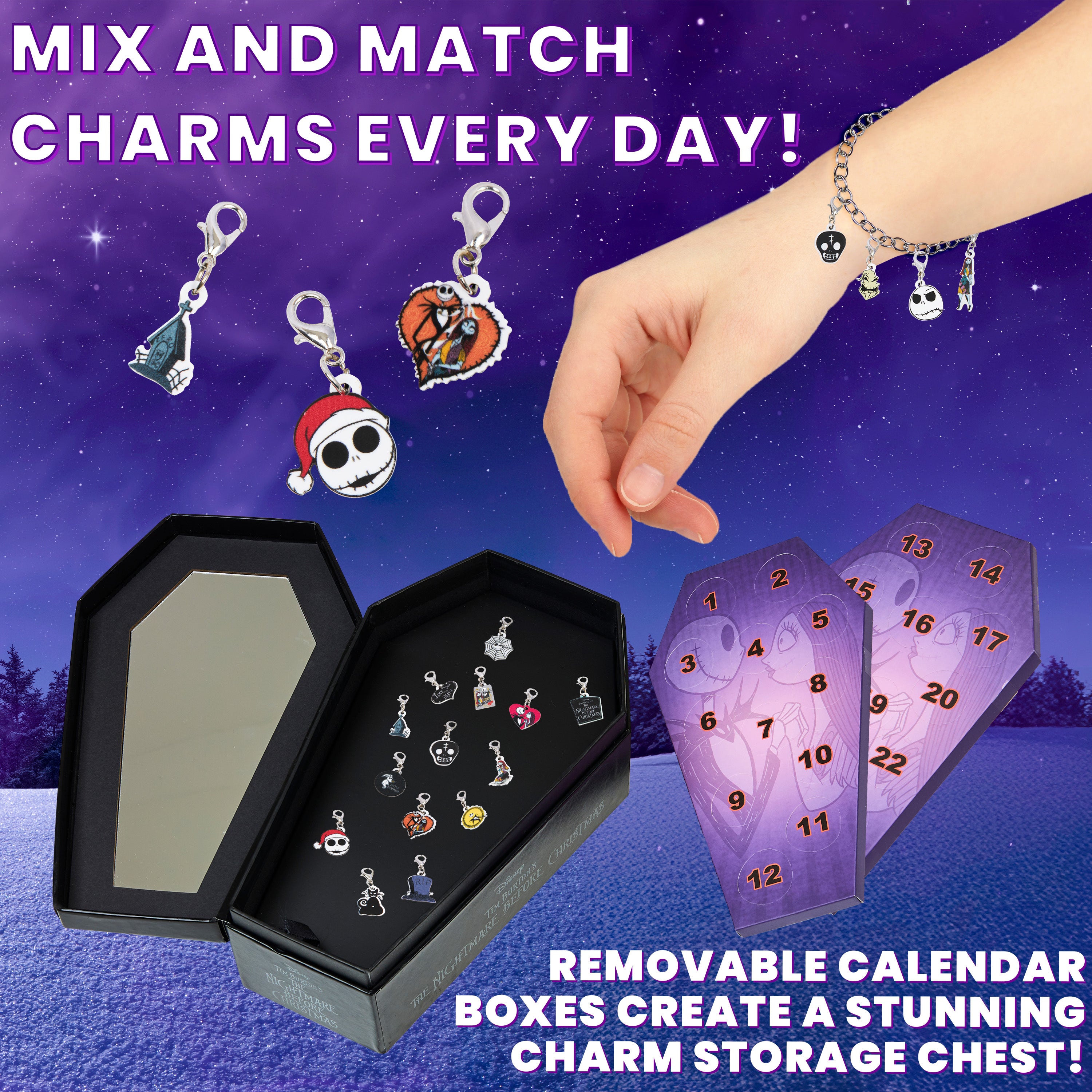 Disney The Nightmare Before Christmas Jewellery Advent Calendar 2025 (Black Jewellery) - Get Trend