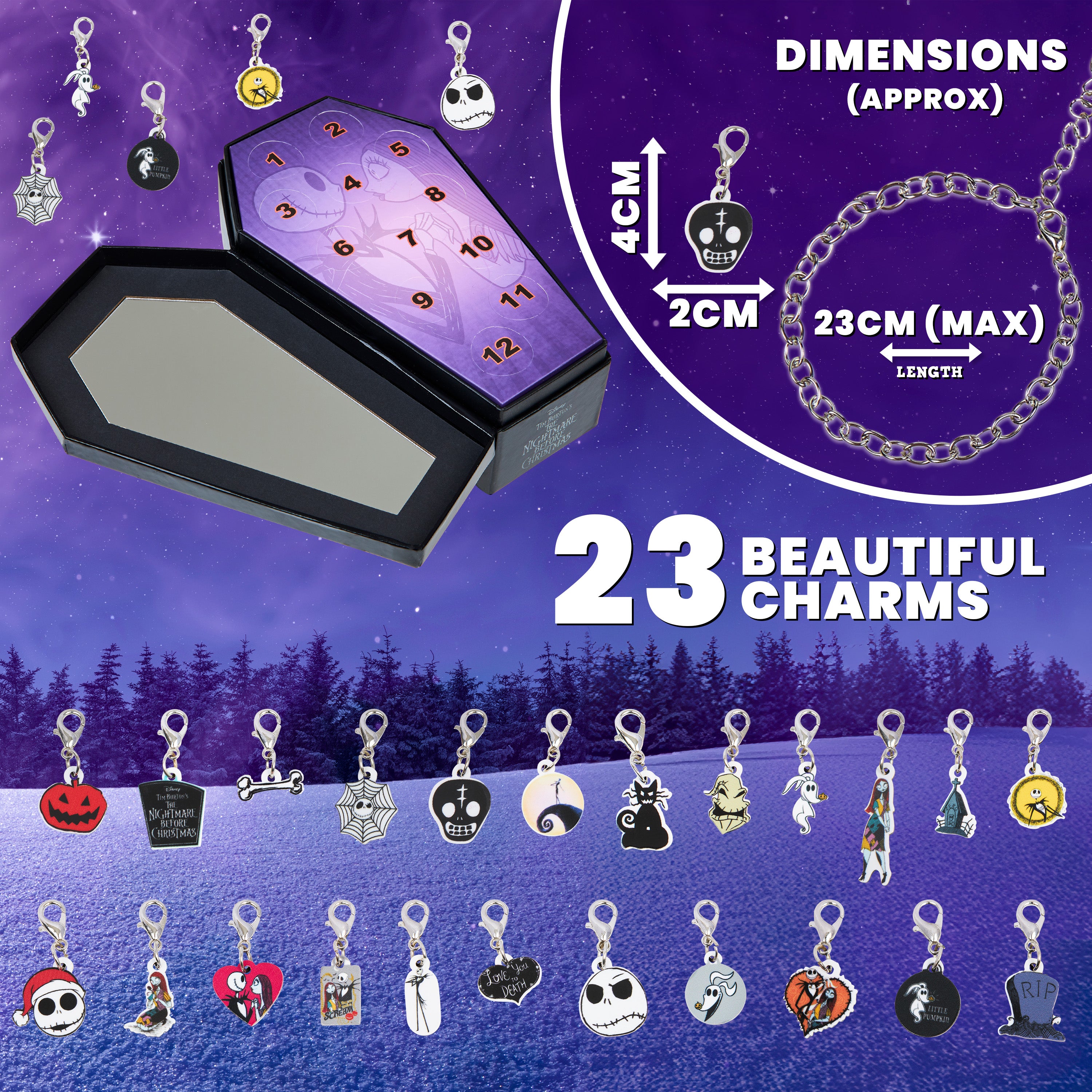 Disney The Nightmare Before Christmas Jewellery Advent Calendar 2025 (Black Jewellery) - Get Trend