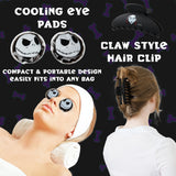 Disney Stitch Cooling Eye Mask & Beauty Accessories Set with Claw Clip Skincare Headband Soothing Cooling Eye Pads, Pampering Beauty Gifts for Women (Black) - Get Trend