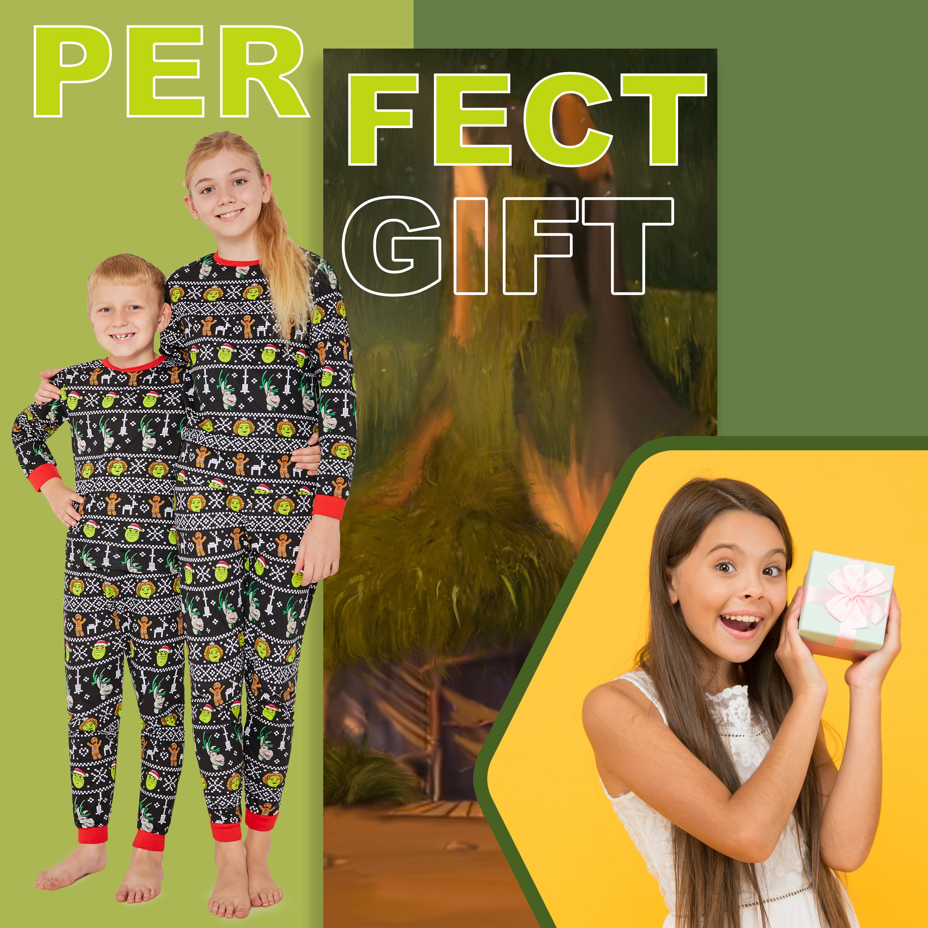 Shrek Christmas Matching Family Pyjamas, Matching PJs for Women, Men, Teens, Kids - Get Trend