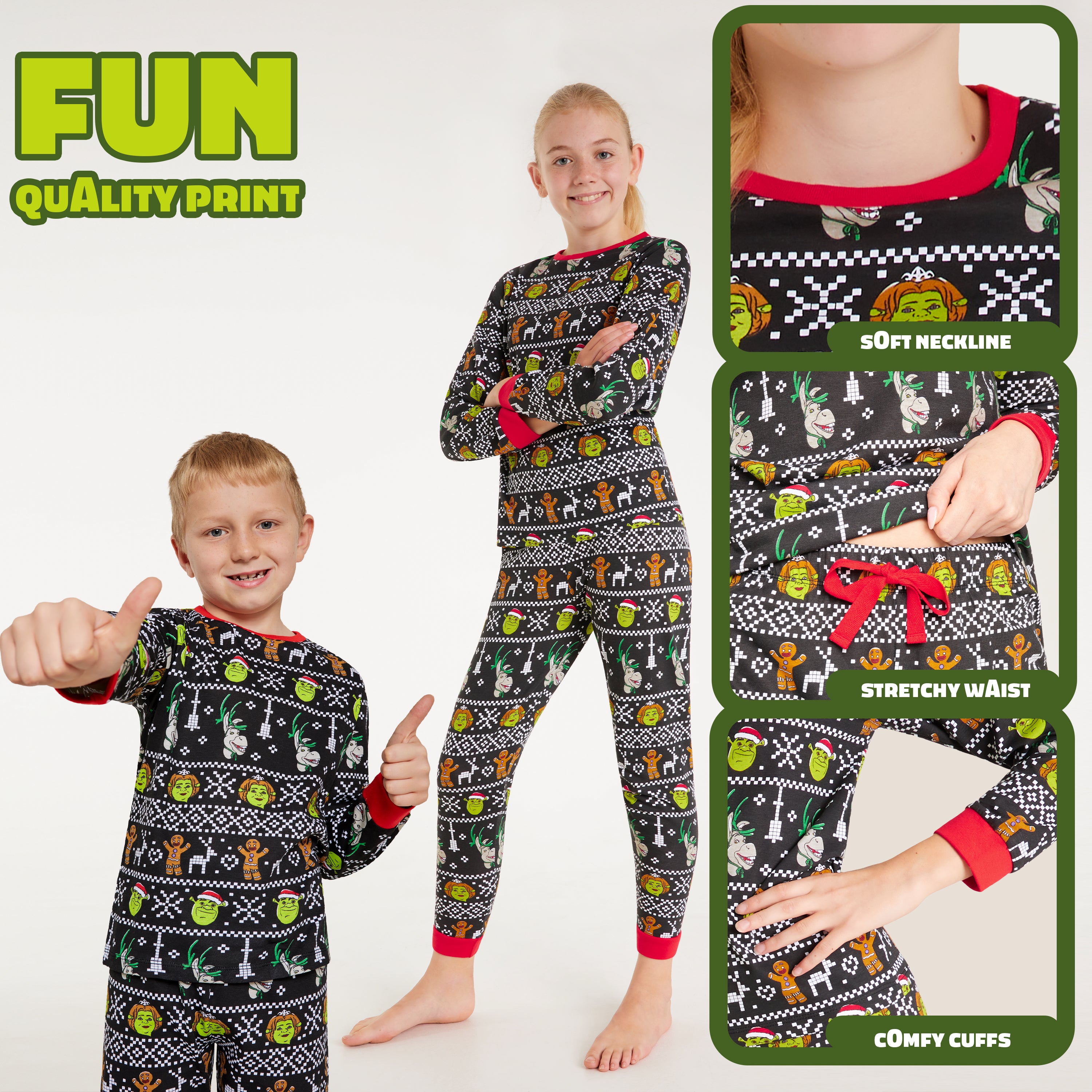 Shrek Christmas Matching Family Pyjamas, Matching PJs for Women, Men, Teens, Kids - Get Trend