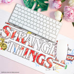 Stranger Things Desk Mat Large -Desk Protector Mat  - White - Get Trend
