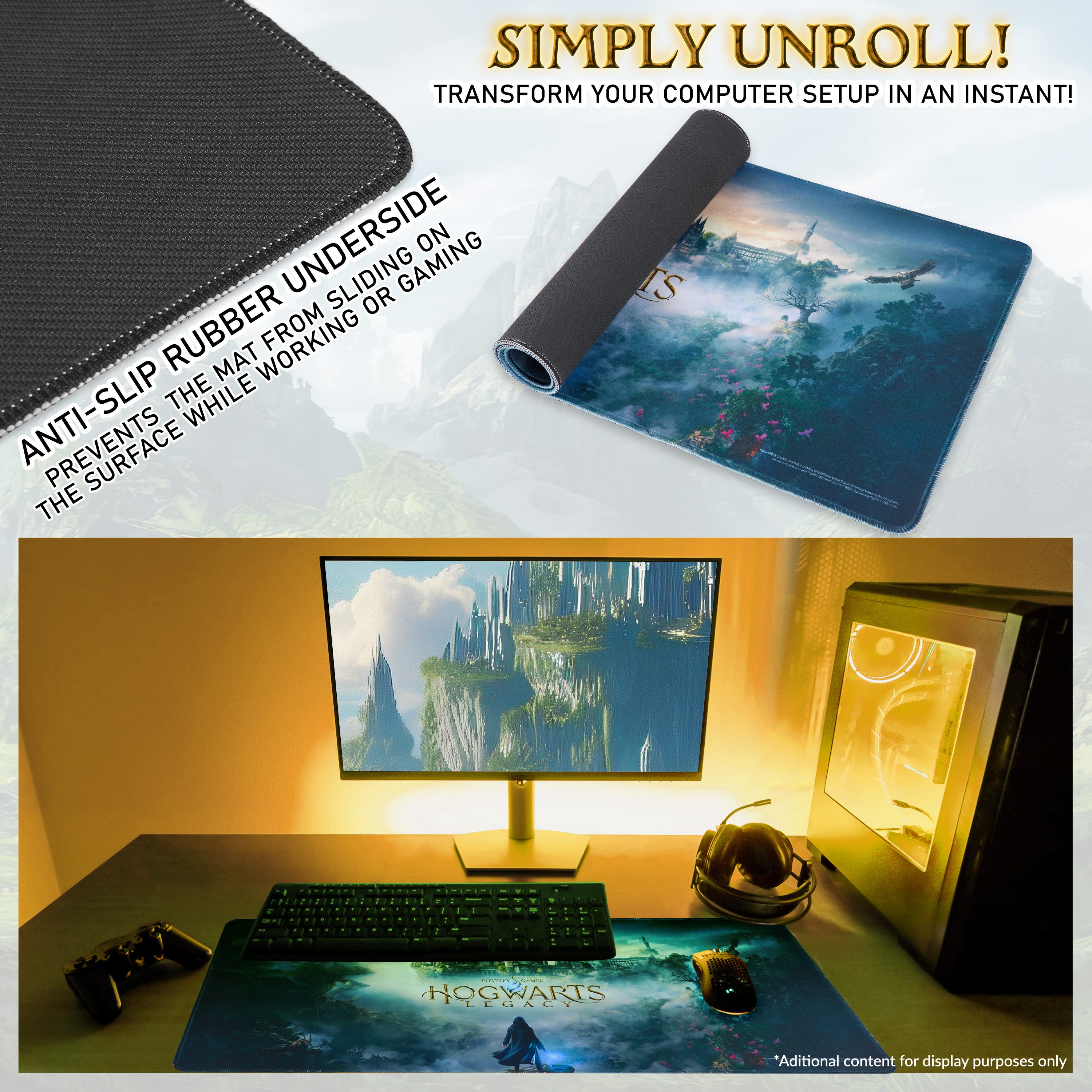 Harry Potter Hogwarts Legacy Gaming Mouse Pad Large Desk Mat 80 x 35cm Desk Protector Mat PC Laptop Keyboard Desk Accessories - Get Trend