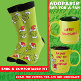 The Grinch Mug and Socks Gift Set Calf Socks and 325ml Mug - Gifts for Him - Get Trend