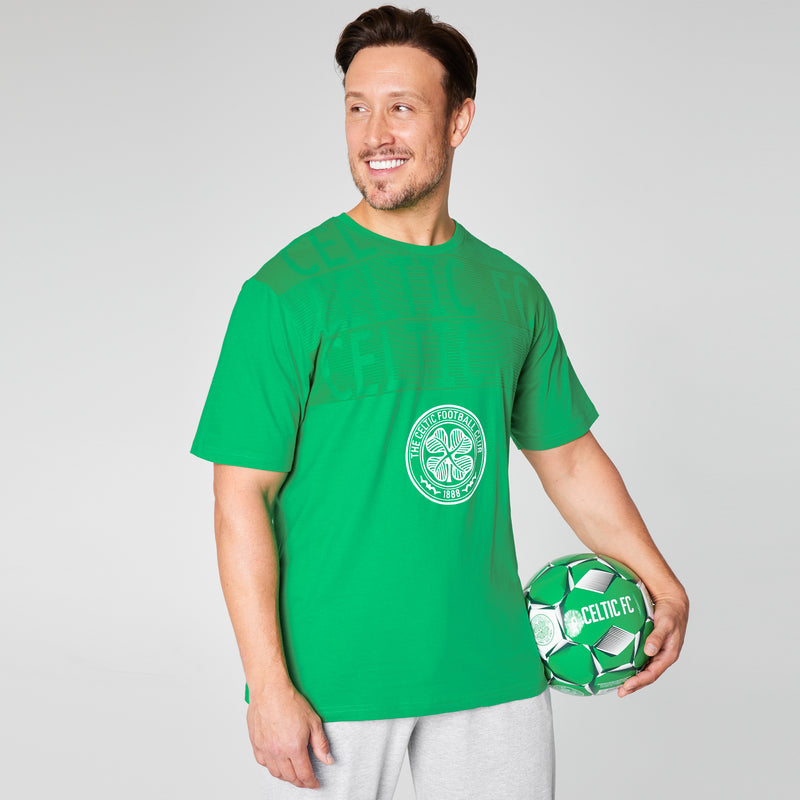 Celtic FC Mens Pyjamas Set - GREEN & GRAY - Get Trend