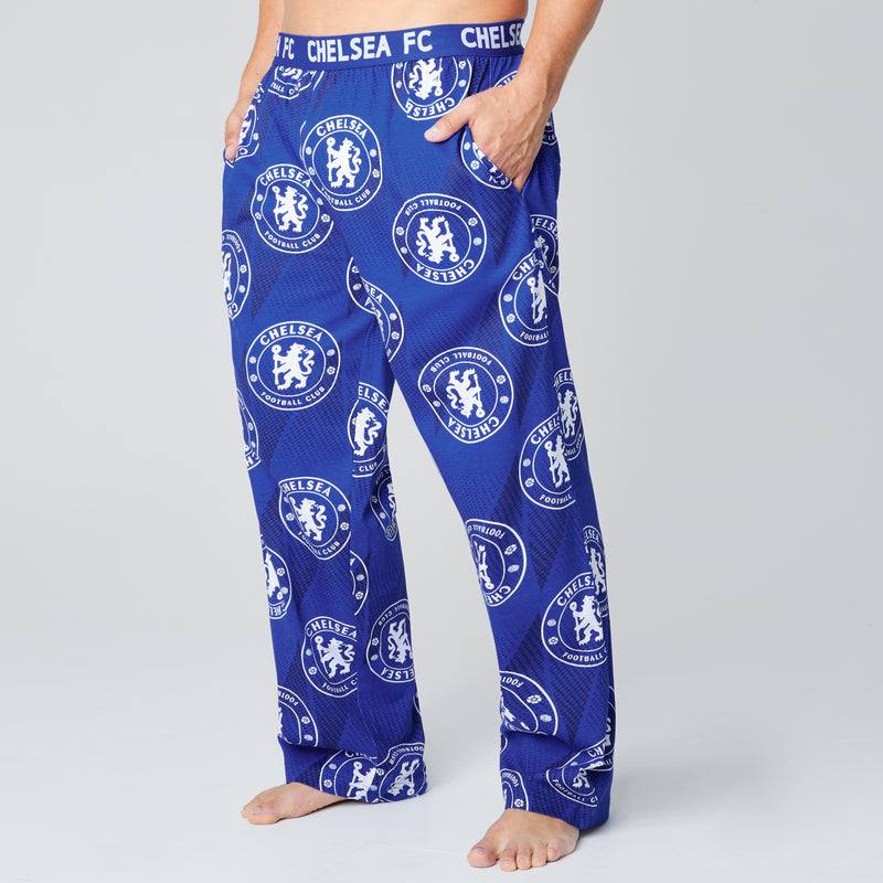Chelsea FC Mens Pyjamas - Comfy Nightwear Pyjama Bottoms for Men - Get Trend