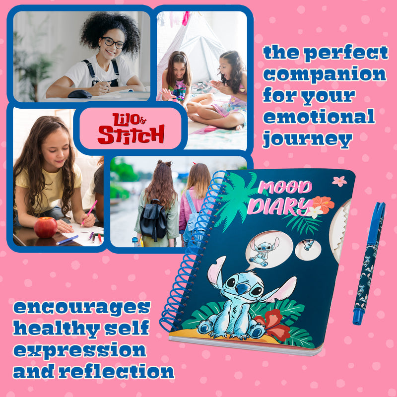 Disney Stitch Kids Diary - Mood Journal with Stickers and Pen - Get Trend