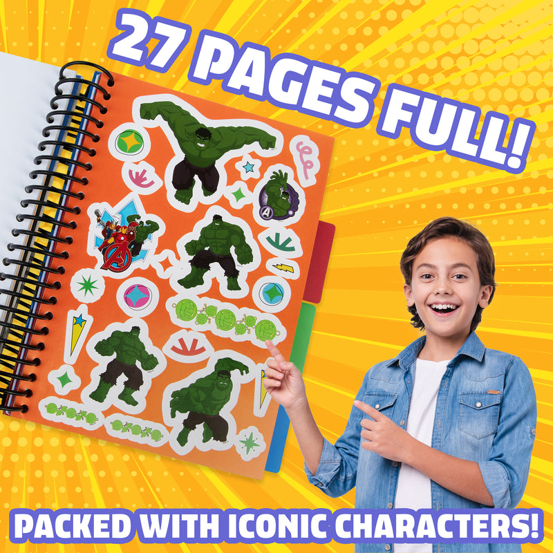 Marvel Boys Sticker Book with Over 1000 Spiderman Stickers - Multi Avengers - Get Trend