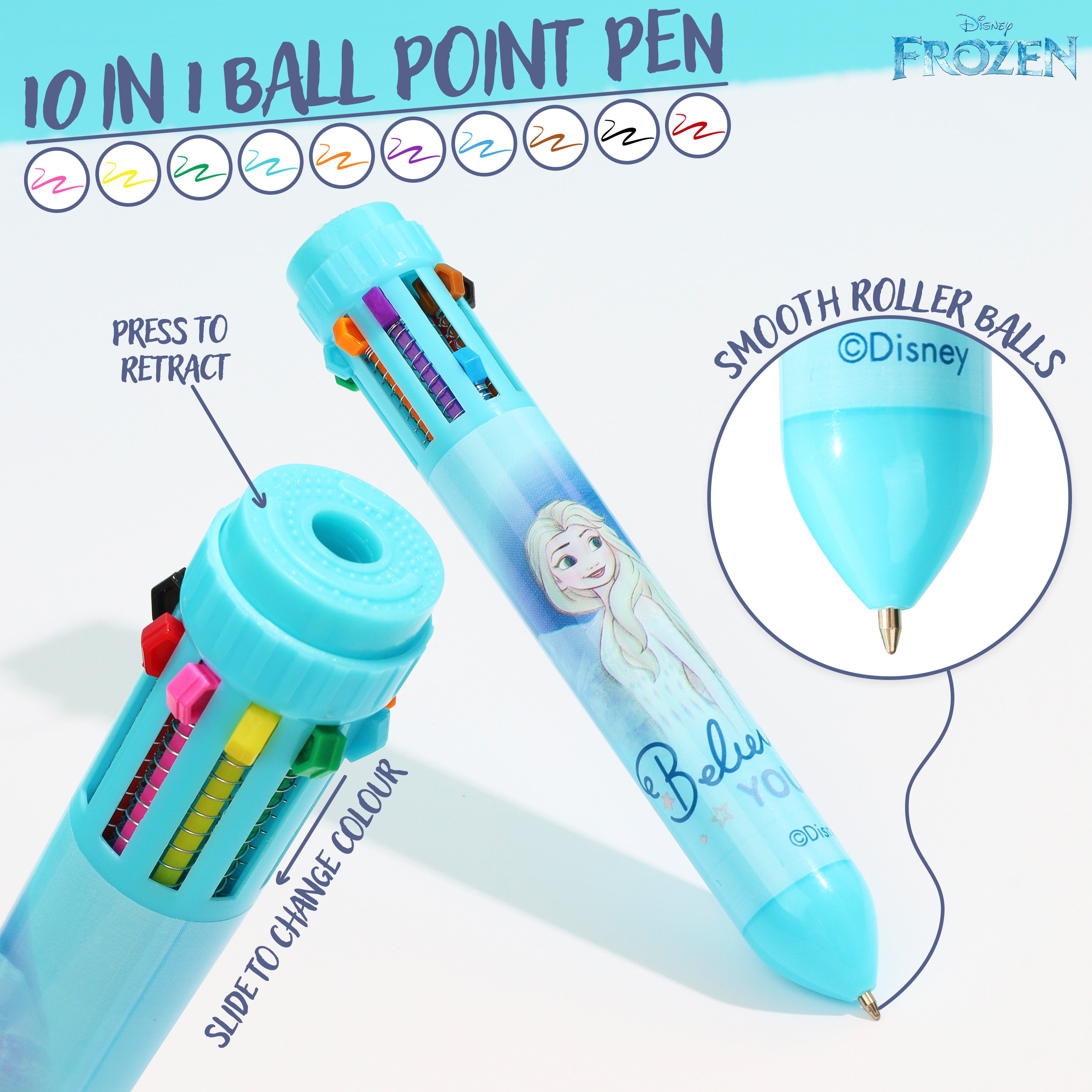 Disney Frozen Girls Pencil Case with Cute Stationery Included, School Supplies - Get Trend