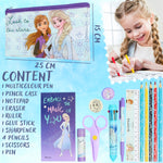 Disney Frozen Girls Pencil Case with Cute Stationery Included, School Supplies - Get Trend