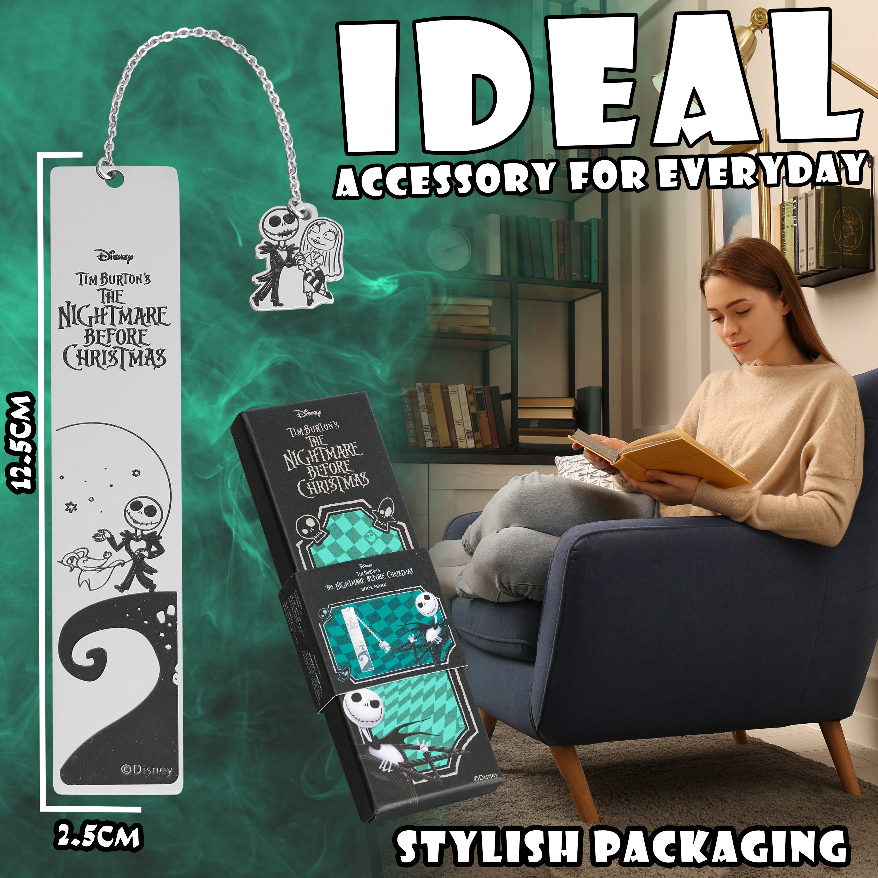 Disney Metal Bookmarks with Gift Box Metal Bookmark with Inspirational Quote and Charm - Get Trend