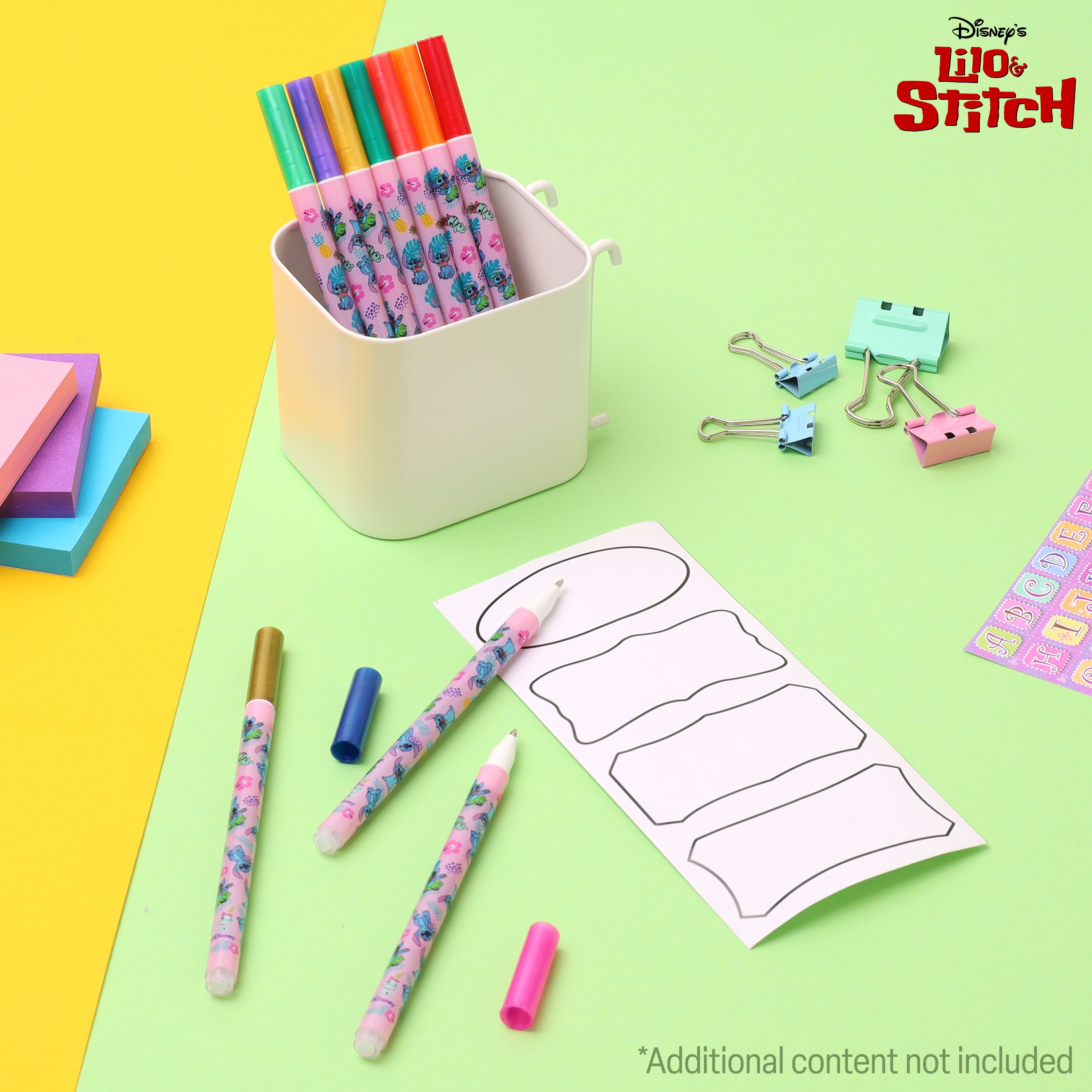 Disney Stitch  Glitter Gel Pens for Kids, Coloured Pens Pack of 10s - Kids Gifts - Get Trend