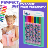 Disney Stitch  Glitter Gel Pens for Kids, Coloured Pens Pack of 10s - Kids Gifts - Get Trend