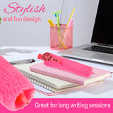 Barbie Retractable Ballpoint Pen Black Ink, Fluffy Novelty Pen - Gifts for Her - Get Trend