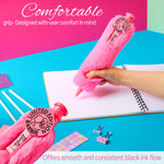Barbie Retractable Ballpoint Pen Black Ink, Fluffy Novelty Pen - Gifts for Her - Get Trend