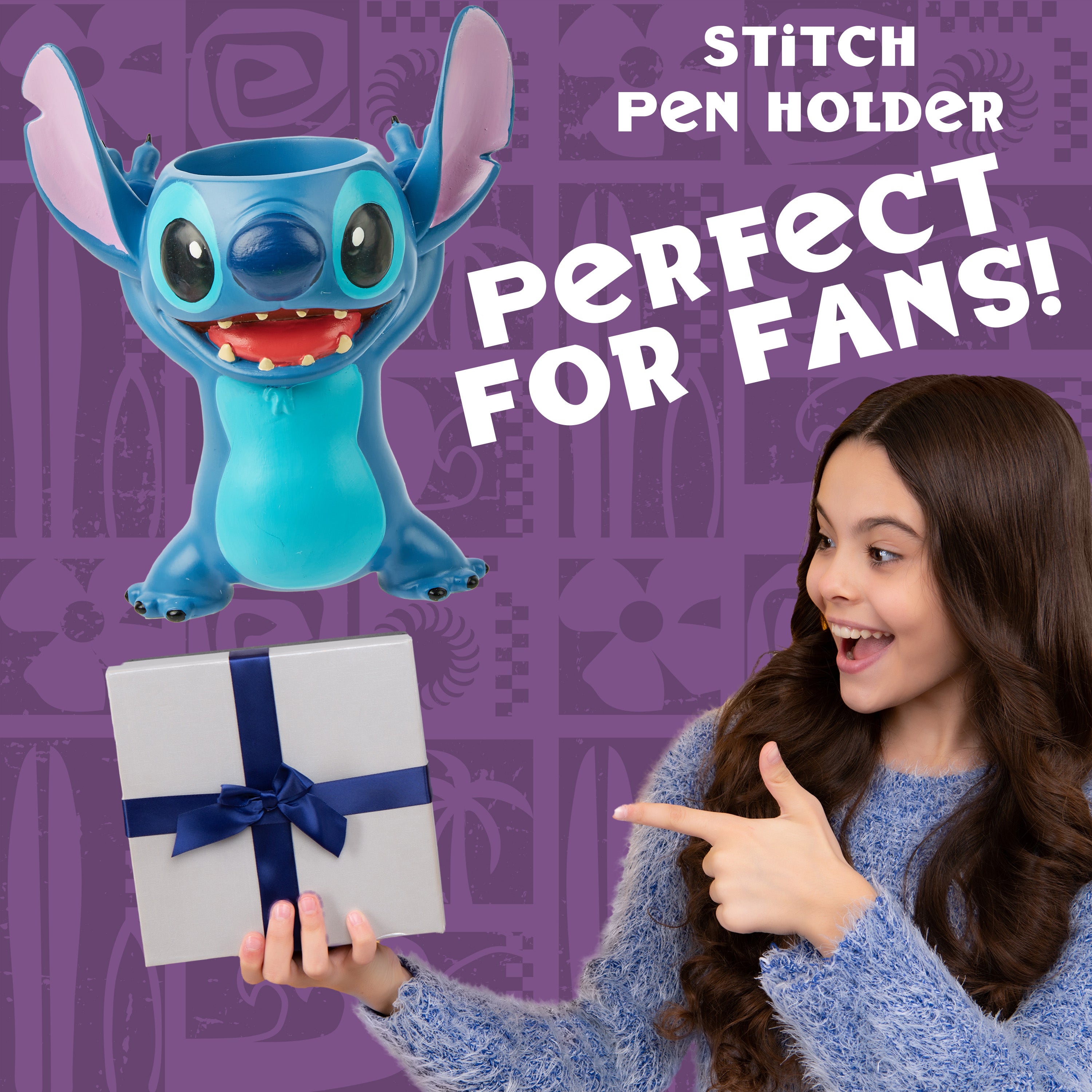 Disney Stitch Pen Holder, Office or Desk Organisation 11x15x18cm - Stitch Gifts - Get Trend