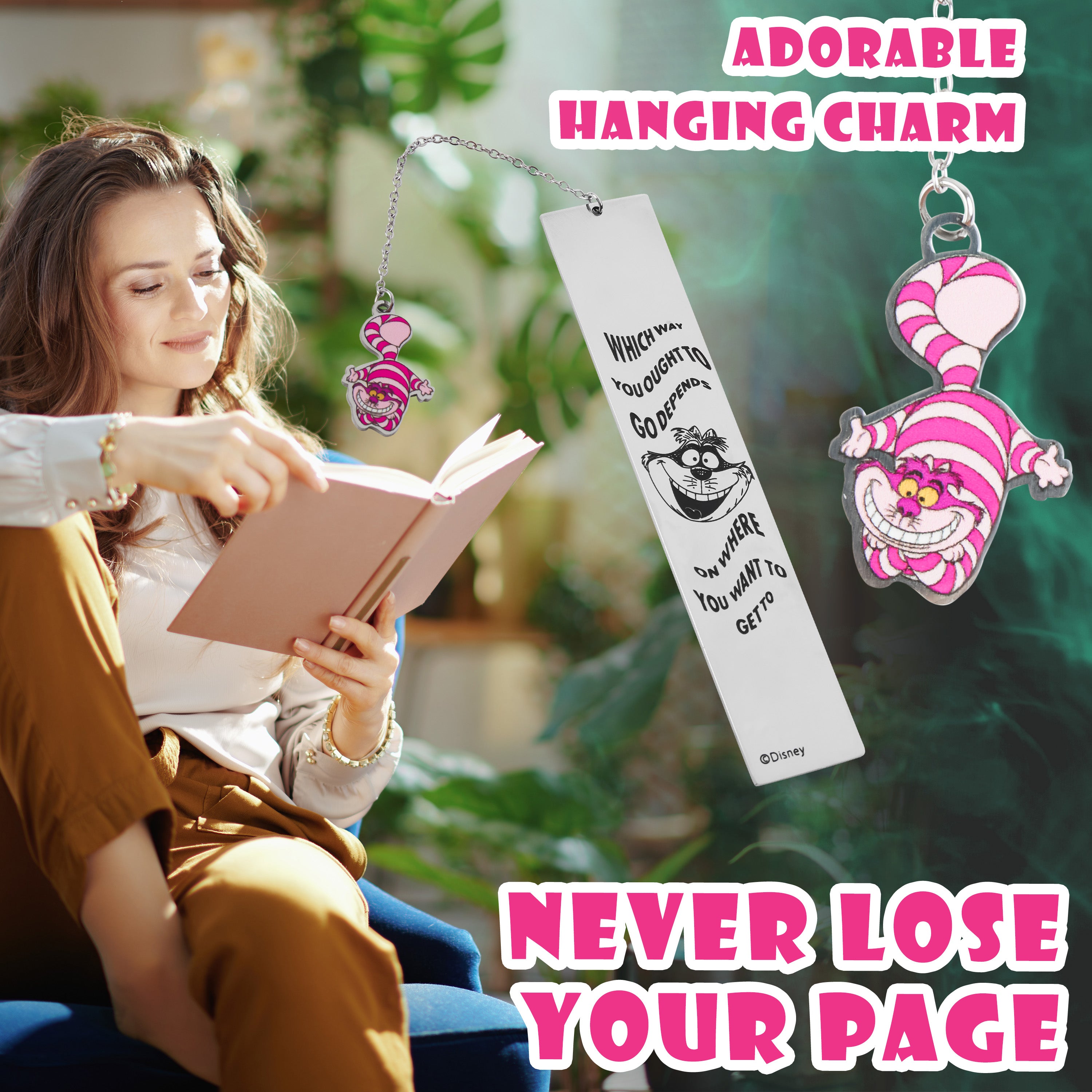 Disney Metal Bookmarks for Women, Inspirational Quote & Charm - Gifts for Her - Get Trend