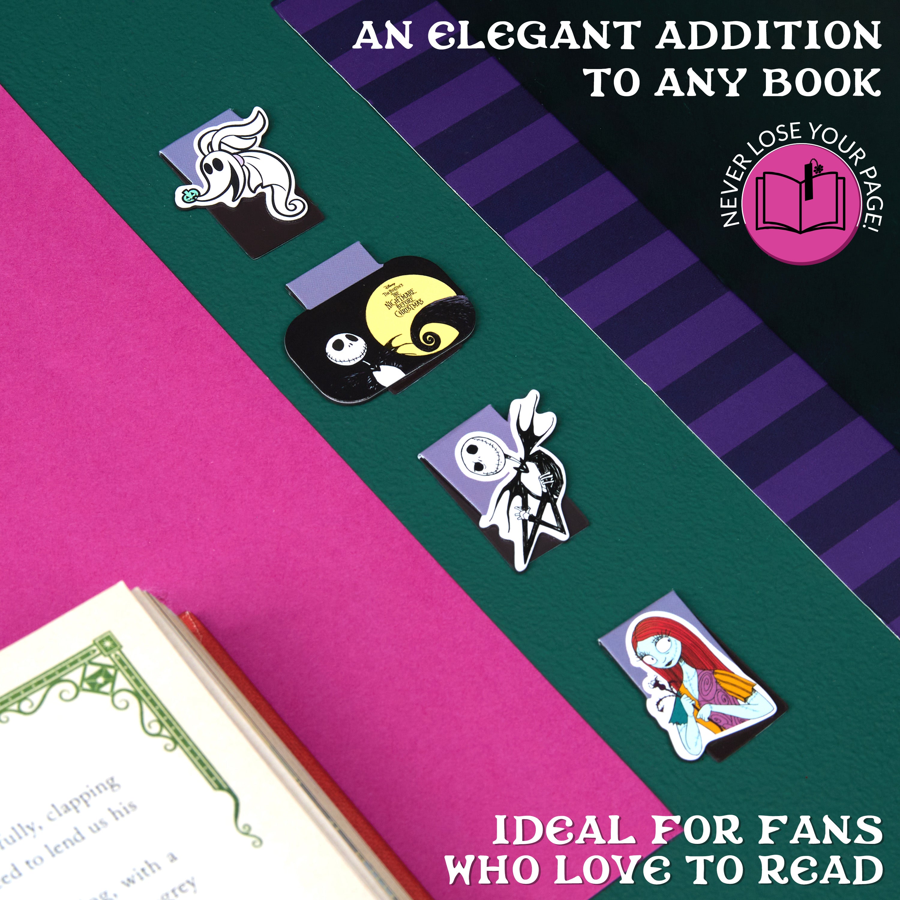 Disney The Nightmare Before Christmas Magnetic Bookmark Page Clip Pack of 4 - Get Trend