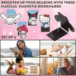 Hello Kitty Magnetic Bookmark Page Clip Pack of 4 School Reading Gifts for Her - Get Trend