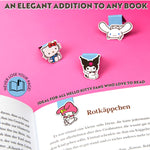Hello Kitty Magnetic Bookmark Page Clip Pack of 4 School Reading Gifts for Her - Get Trend
