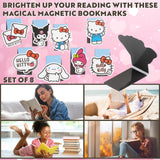 Hello Kitty Magnetic Bookmark Page Clip Pack of 8 School Reading Gifts for Her (Blue 8 Pack) - Get Trend