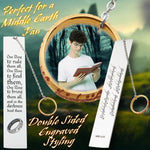 Lord of The Rings Metal Bookmarks Adults Teens Kids with Gift Box Book Marker with Quote and Charm - School University Graduation Reading Gift Box (Silver with Ring) - Get Trend