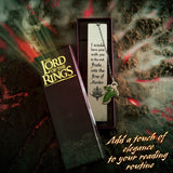 Lord of The Rings Metal Bookmarks Adults Teens Kids with Gift Box Book Marker with Quote and Charm - School University Graduation Reading Gift Box (Silver with Leaf) - Get Trend