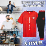 Manchester United F.C. Mens Pyjamas Set, Cotton Loungewear - Man United Gifts - Get Trend