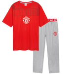 Manchester United F.C. Mens Pyjamas Set, Cotton Loungewear - Man United Gifts - Get Trend