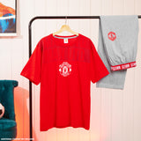Manchester United F.C. Mens Pyjamas Set, Cotton Loungewear - Man United Gifts - Get Trend