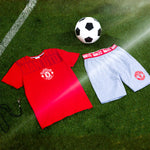 Manchester United Short Pyjama for Boys (UK, Age, 11 Years, 12 Years, Regular, Red/Grey) - Get Trend