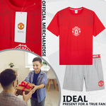 Manchester United Short Pyjama for Boys (UK, Age, 11 Years, 12 Years, Regular, Red/Grey) - Get Trend