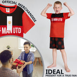 Manchester United F.C. Boys Short Pyjamas Set, Breathable Lounge Wear -  Gifts - Get Trend