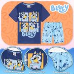 Bluey Pyjamas for  Girls and Boys PJs 2 Piece Nightwear T-Shirt Short - Get Trend