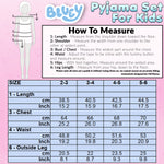 Bluey Pyjamas for  Girls and Boys PJs 2 Piece Nightwear T-Shirt Short - Get Trend