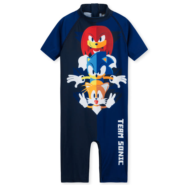 Sonic The Hedgehog Boys Swimming Costume Summer Holiday Essentials for Kids - Get Trend