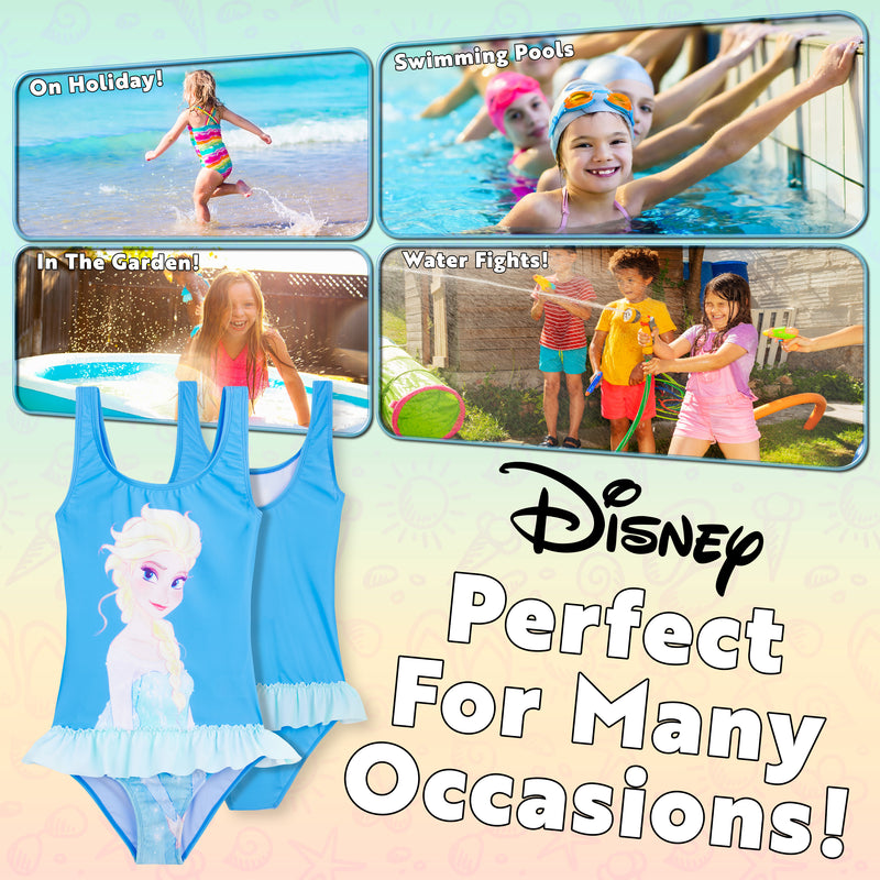 Disney Swimming Costume Girls  One Piece Swimsuit - Elsa - Get Trend