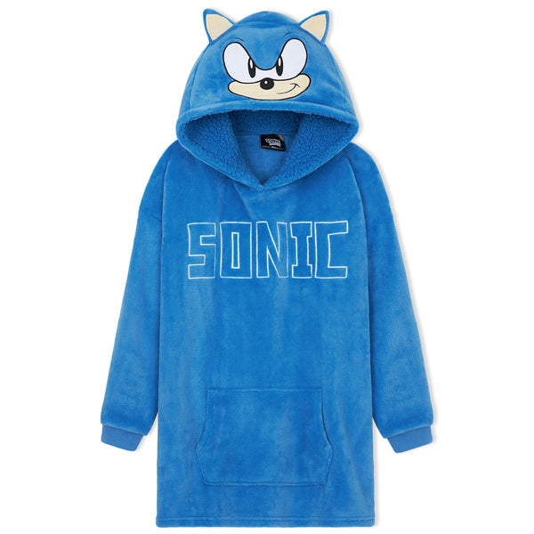 Sonic The Hedgehog Fleece Hoodie Blanket for Boys - Get Trend