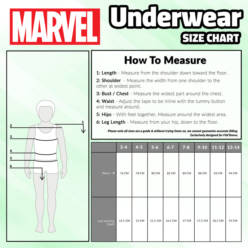 Marvel Boys Pants 5 Pack Cotton Briefs, Boys Underwear 5 Pack Multicolour - Get Trend