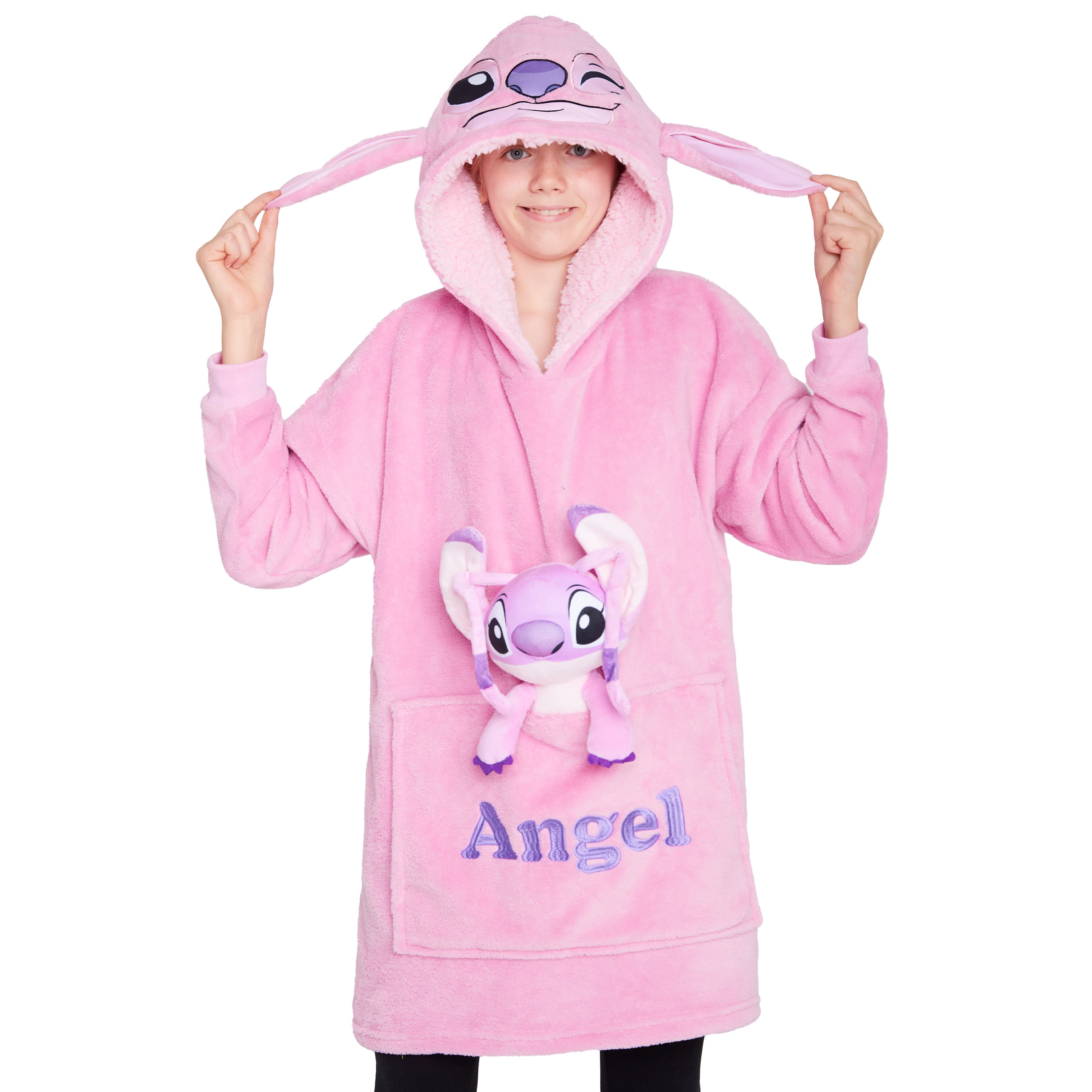 DISNEY Stitch felpa zip rosa kids