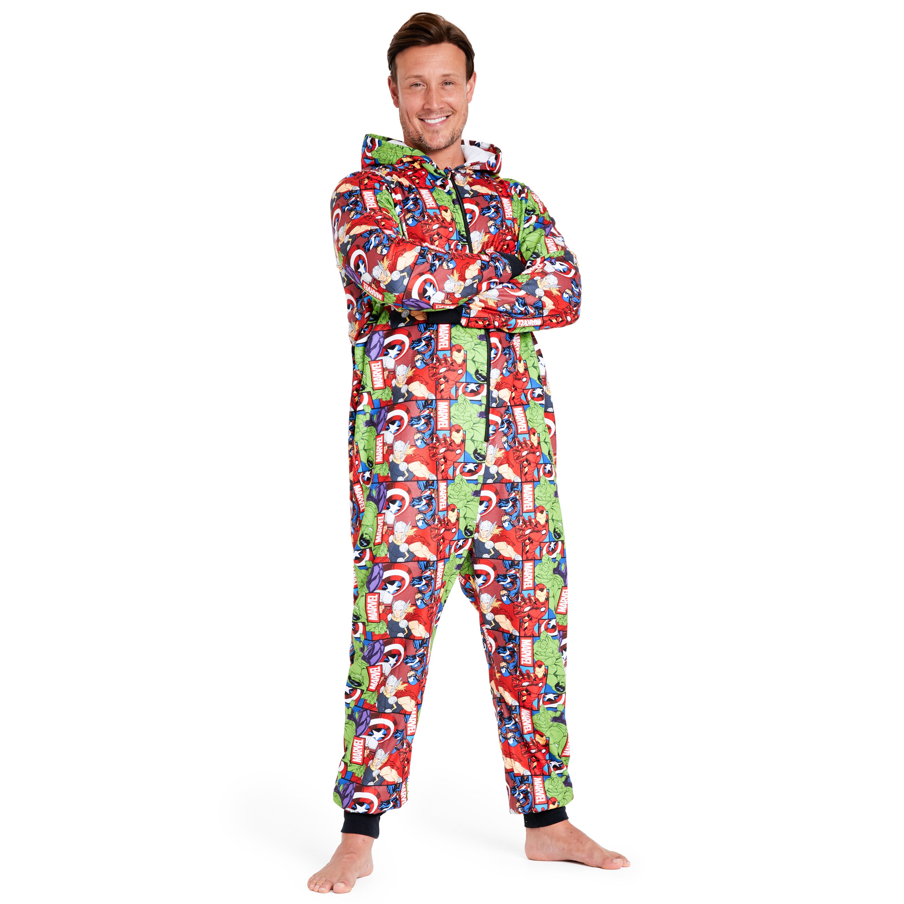 Marvel Adult Onesie for Men Avengers AOP Onesie for Men – Get Trend