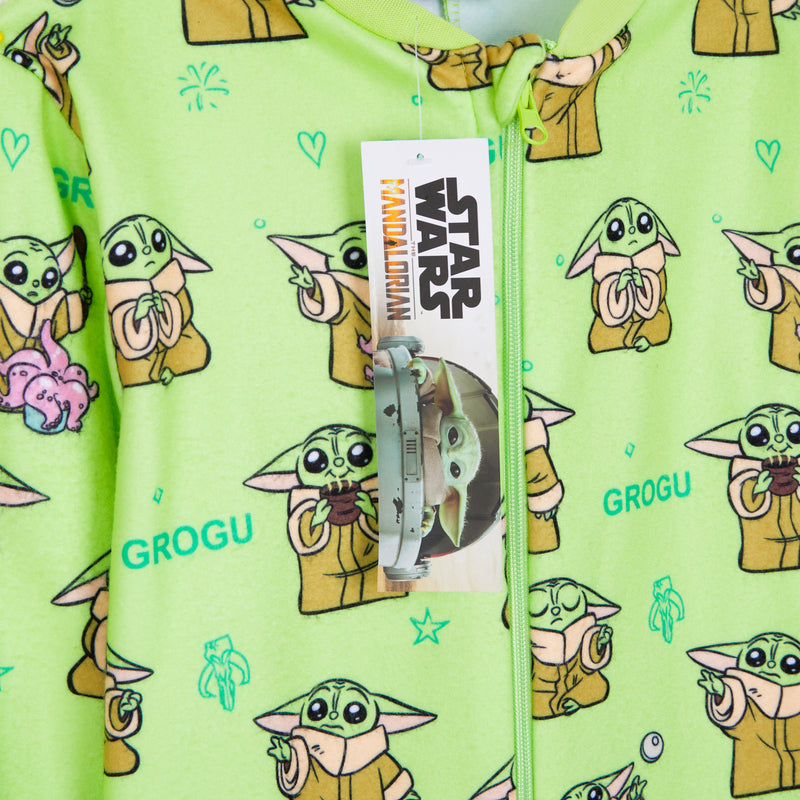 Disney Fleece Kids Onesie, Onesie for Kids - Green Baby Yoda - Get Trend
