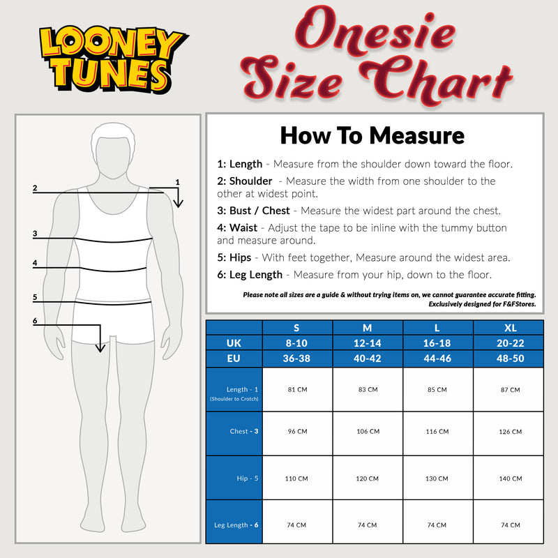 LOONEY TUNES Adult Onesie for Men - Taz - Get Trend