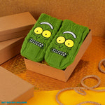 RICK AND MORTY Fluffy Socks for Men Teenagers Soft and Warm Slipper Socks with Non Slip Grip Pads One Size Mens Gifts - Get Trend