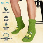 RICK AND MORTY Fluffy Socks for Men Teenagers Soft and Warm Slipper Socks with Non Slip Grip Pads One Size Mens Gifts - Get Trend