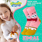 SPONGEBOB SQUAREPANTS Boys Calf Socks, Soft Breathable Kids Socks Pack of 5 - Boys Gifts - Get Trend