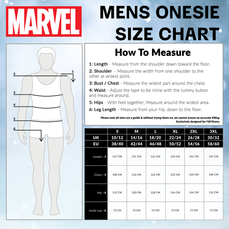 Marvel Onesies for Men and Teenagers - Multi Aop - Get Trend